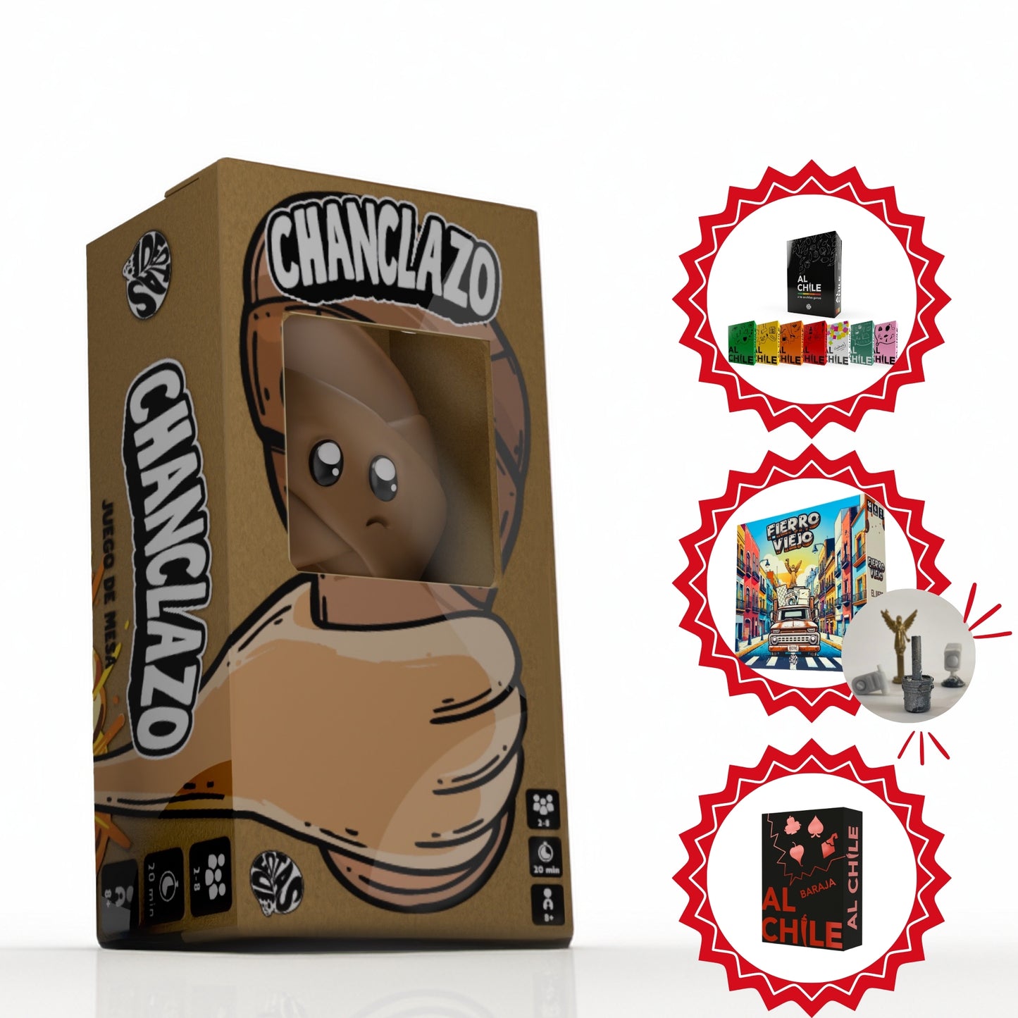 Chanclazo + Full Pack Al Chile + Fierro Viejo + Kit 3D + Baraja (-40%)